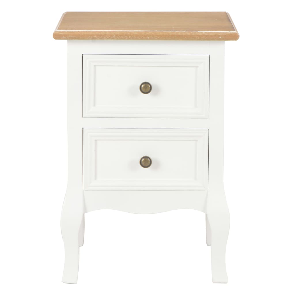 Tables de chevet 2 pcs blanc 35x30x49 cm MDF - XIOS