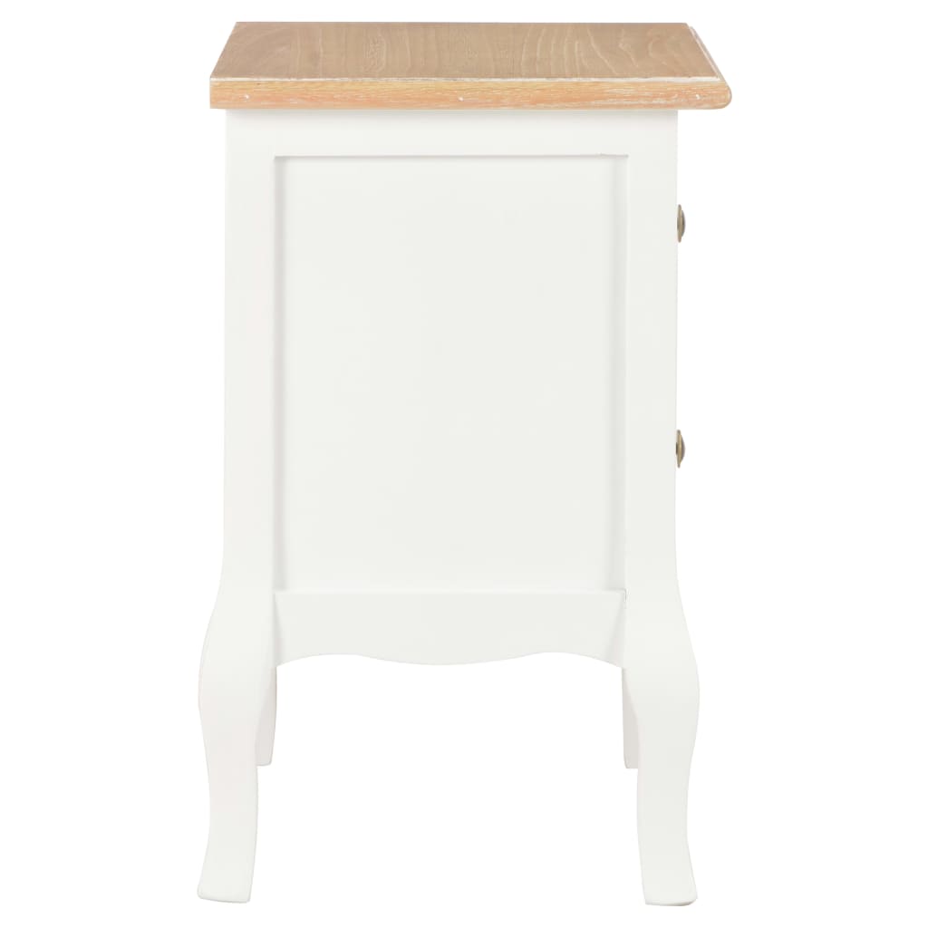 Tables de chevet 2 pcs blanc 35x30x49 cm MDF - XIOS