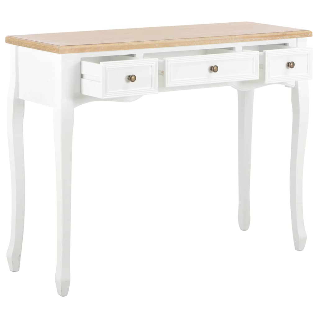 Table de console et coiffeuse avec 3 tiroirs Blanc - XIOS