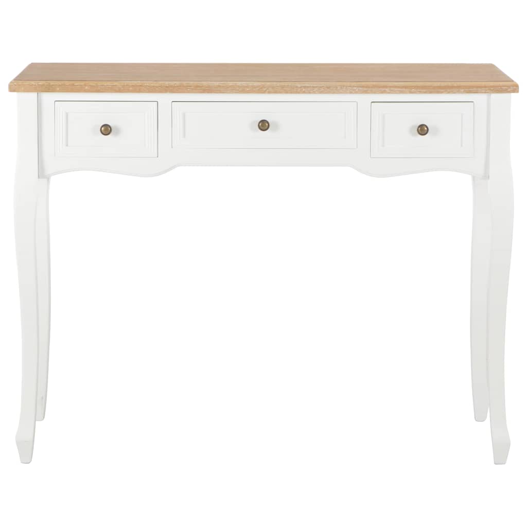 Table de console et coiffeuse avec 3 tiroirs Blanc - XIOS