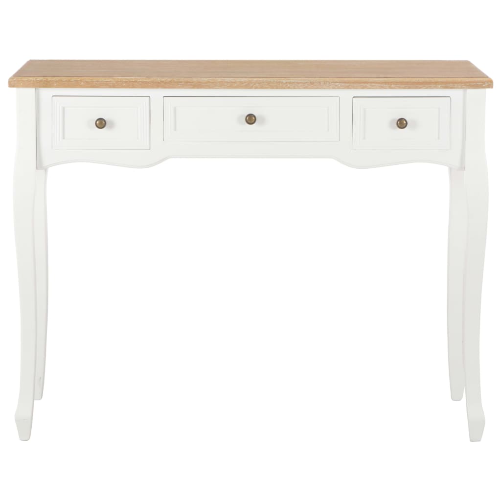 Table de console et coiffeuse avec 3 tiroirs Blanc - XIOS