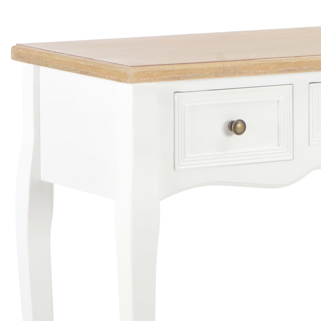 Table de console et coiffeuse avec 3 tiroirs Blanc - XIOS