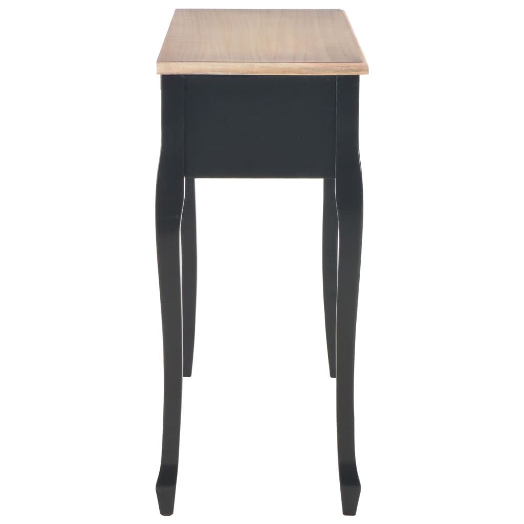 Table de console et coiffeuse avec 3 tiroirs Noir - XIOS