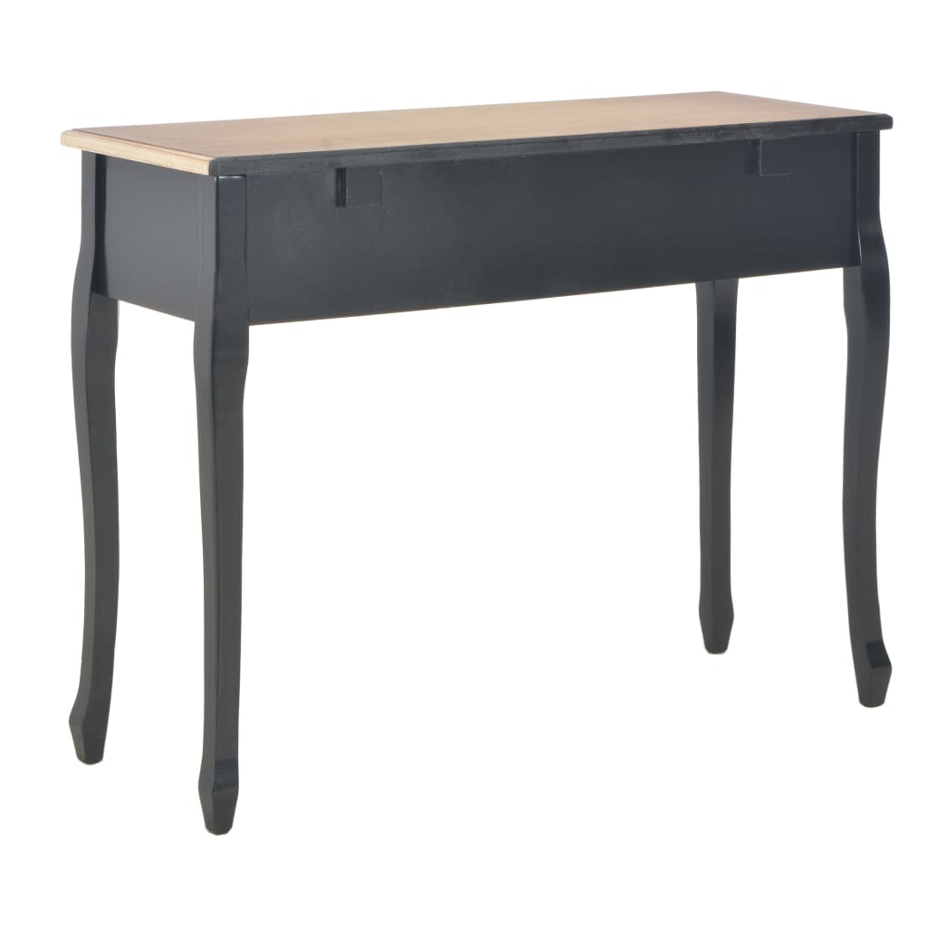 Table de console et coiffeuse avec 3 tiroirs Noir - XIOS