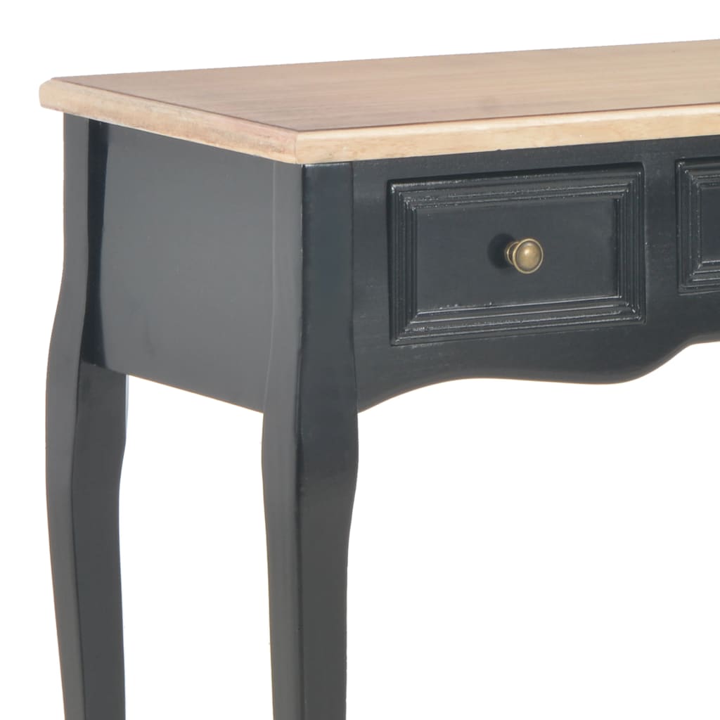 Table de console et coiffeuse avec 3 tiroirs Noir - XIOS