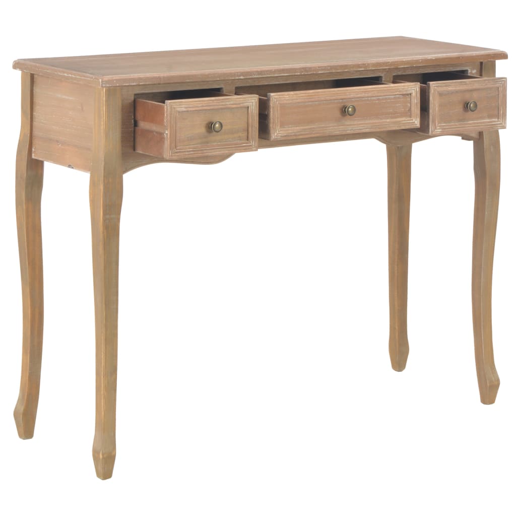 Table de console et coiffeuse avec 3 tiroirs Marron - XIOS