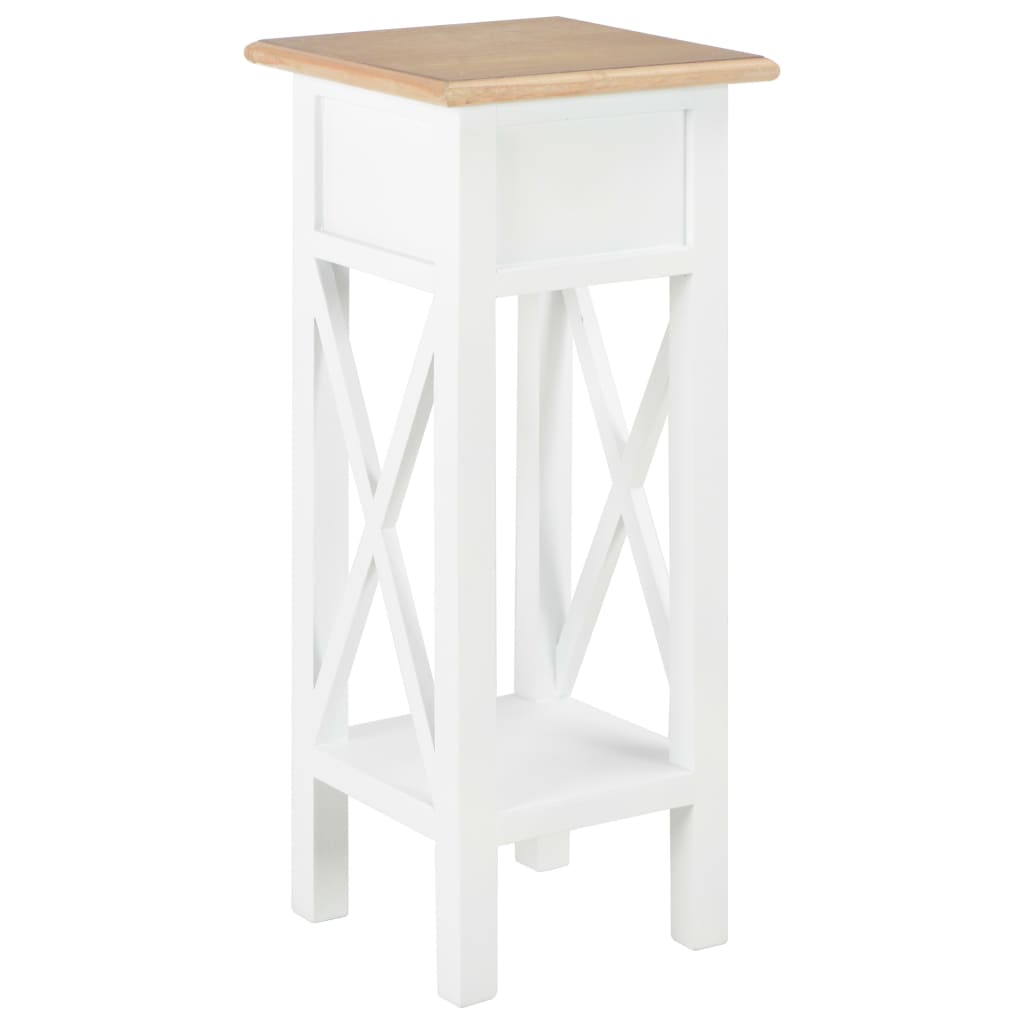 Table d'appoint Blanc 27 x 27 x 65,5 cm Bois - XIOS