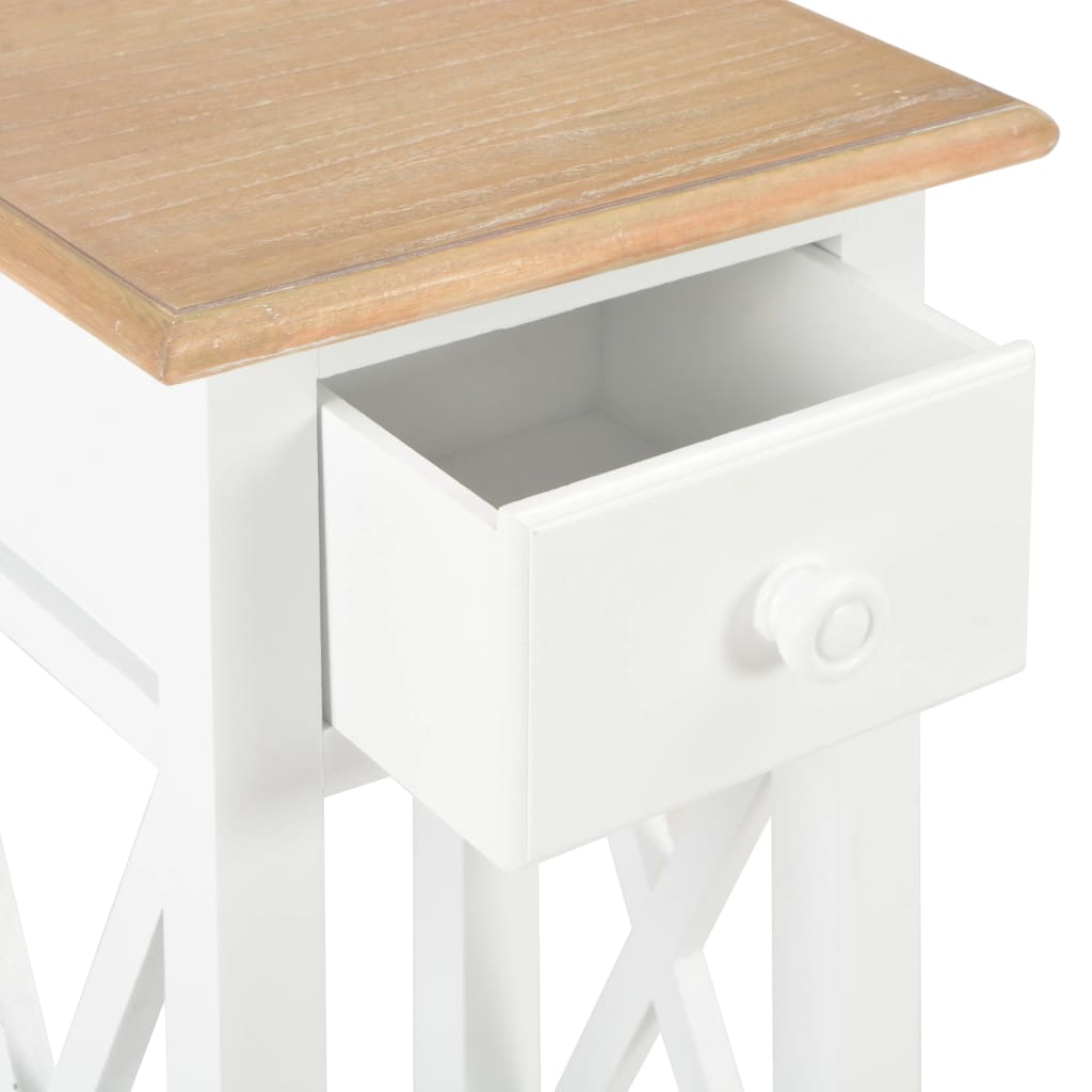 Table d'appoint Blanc 27 x 27 x 65,5 cm Bois - XIOS