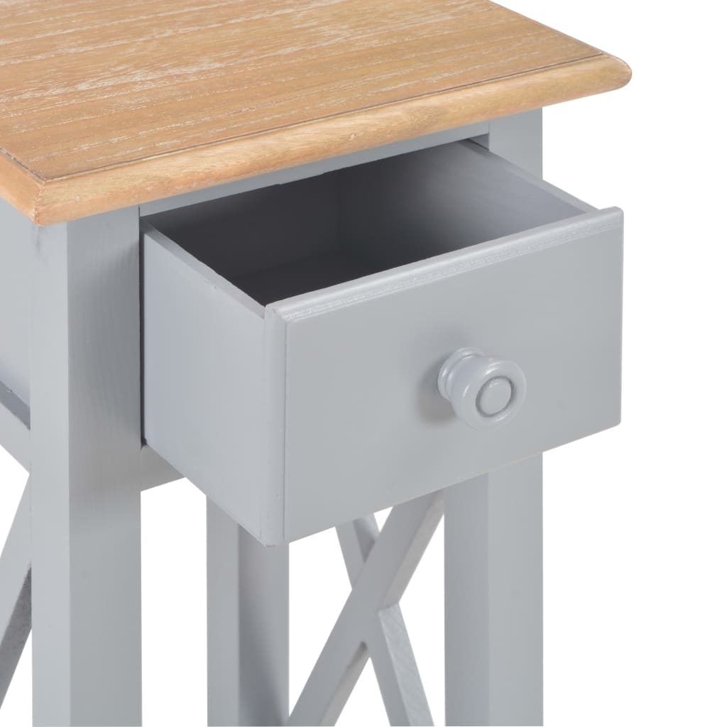 Table d'appoint Gris 27 x 27 x 65,5 cm Bois - XIOS