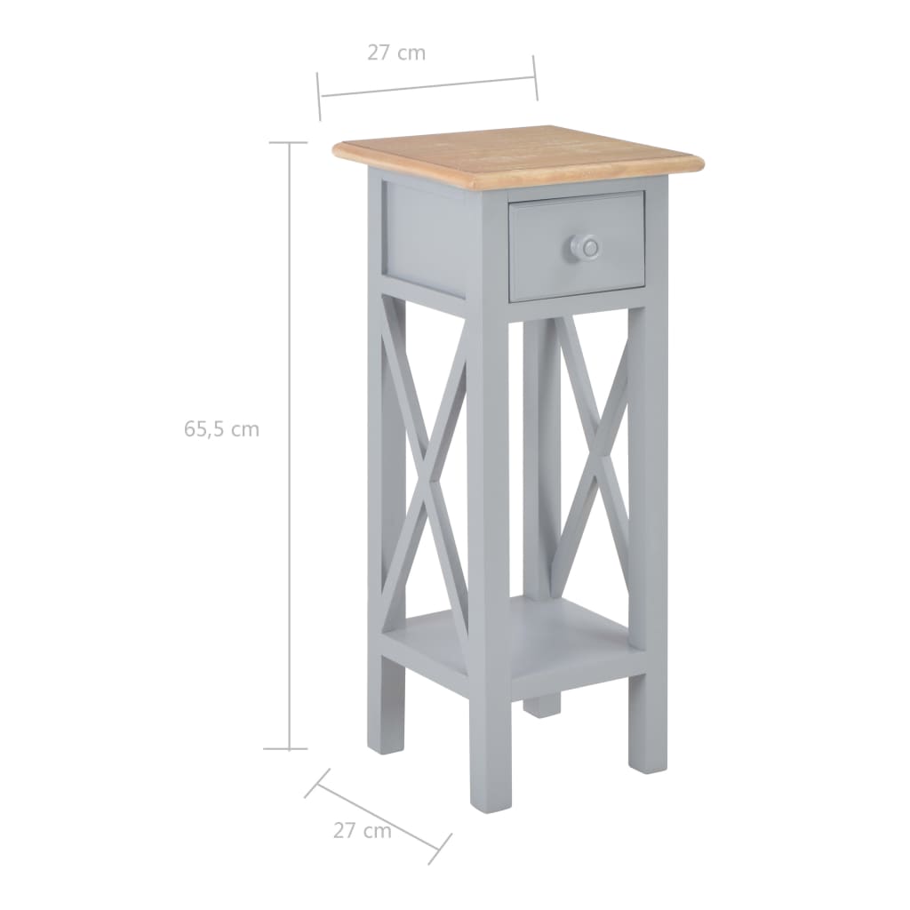 Table d'appoint Gris 27 x 27 x 65,5 cm Bois - XIOS
