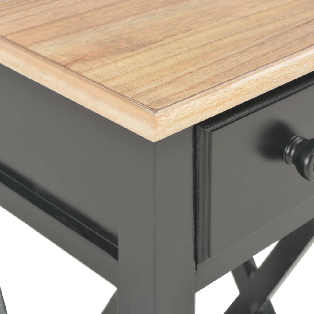 Table d'appoint Noir 27 x 27 x 65,5 cm Bois - XIOS