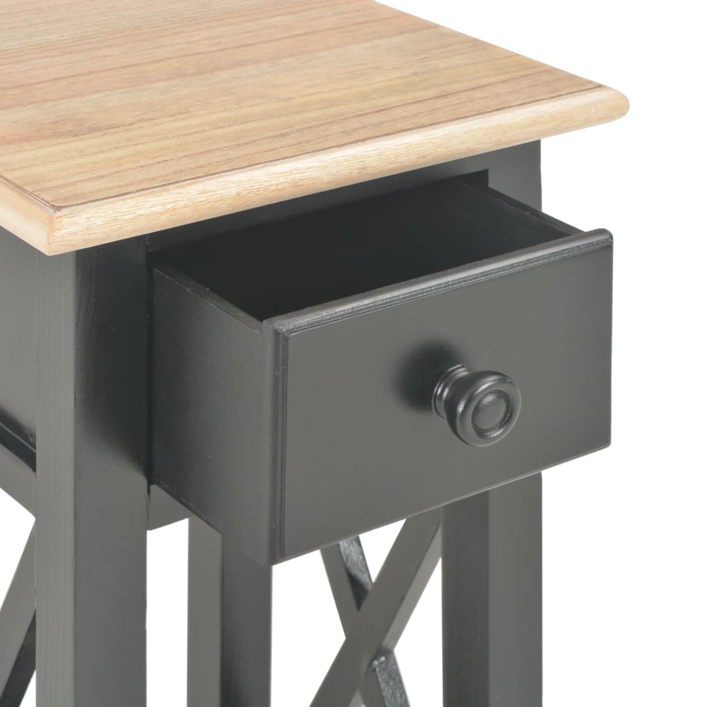 Table d'appoint Noir 27 x 27 x 65,5 cm Bois - XIOS