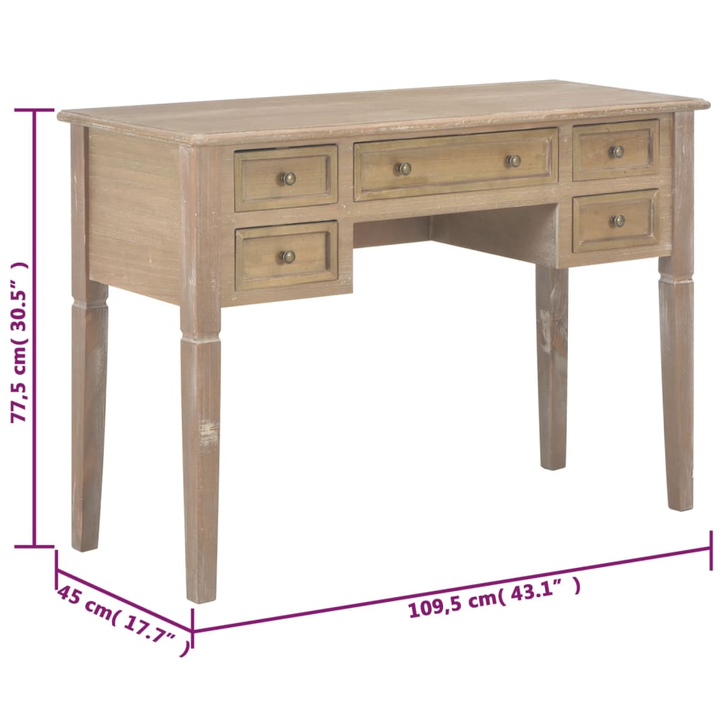 Bureau Marron 109,5 x 45 x 77,5 cm Bois - XIOS
