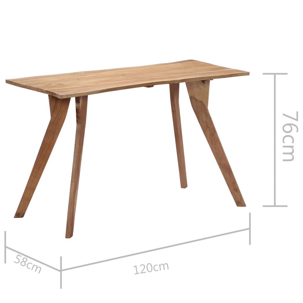 Table de salle à manger 120x58x76 cm Bois d'acacia solide - XIOS