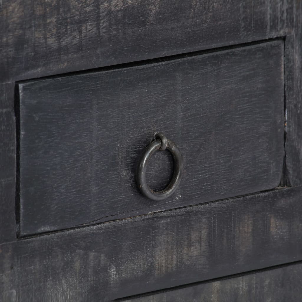 Table basse Noir 65x65x30 cm Bois de manguier massif - XIOS