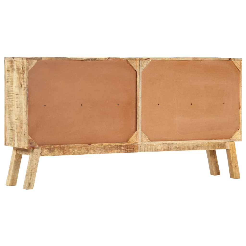 Buffet Marron et noir 160x30x80 cm Bois de manguier solide brut - XIOS