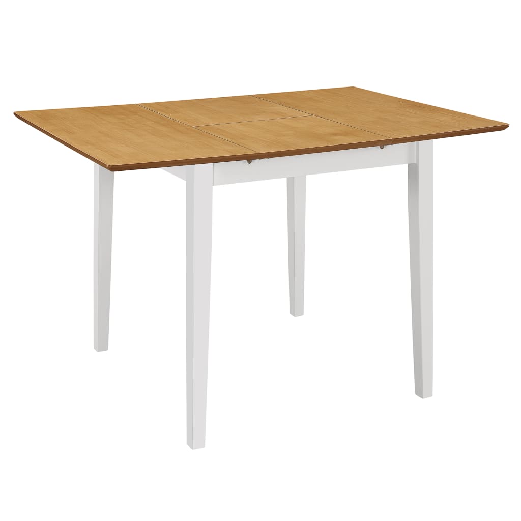 Table à manger extensible Blanc (80-120)x80x74 cm MDF - XIOS