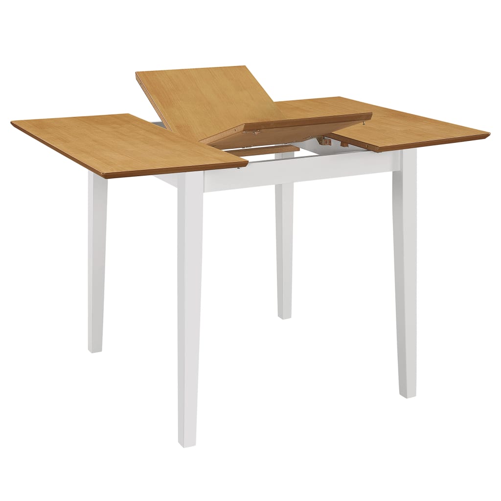 Table à manger extensible Blanc (80-120)x80x74 cm MDF - XIOS