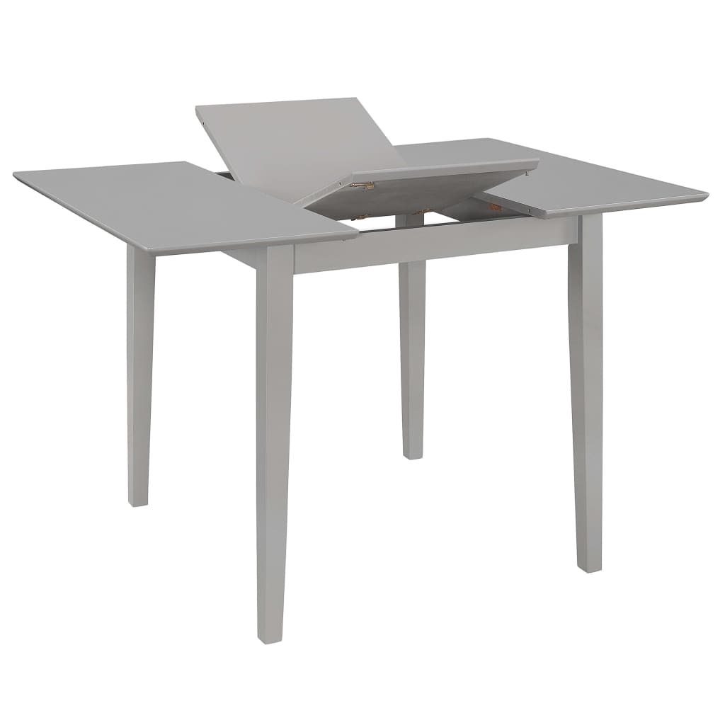 Table à dîner extensible Gris (80-120) x 80 x 74 cm MDF