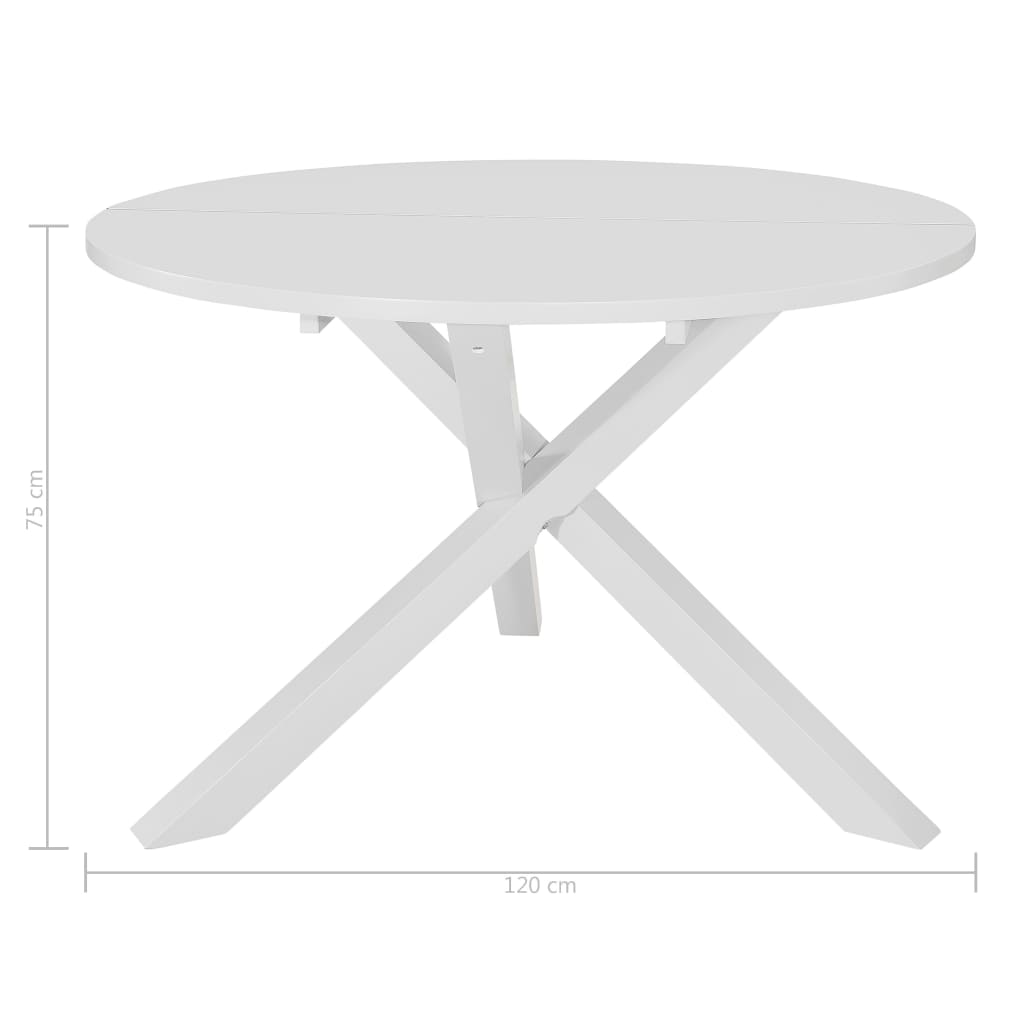 Table à manger Blanc 120x75 cm MDF - XIOS