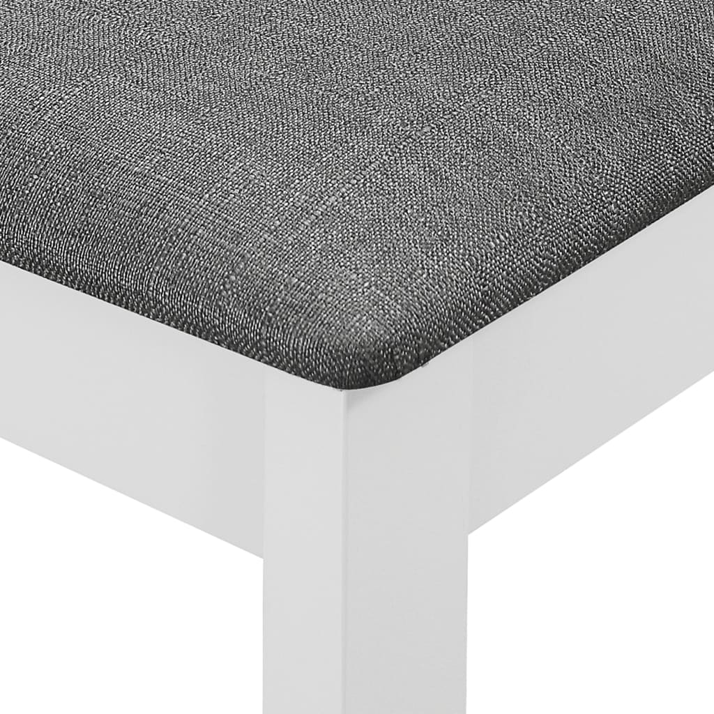 Chaises à manger avec coussins lot de 2 blanc bois solide - XIOS