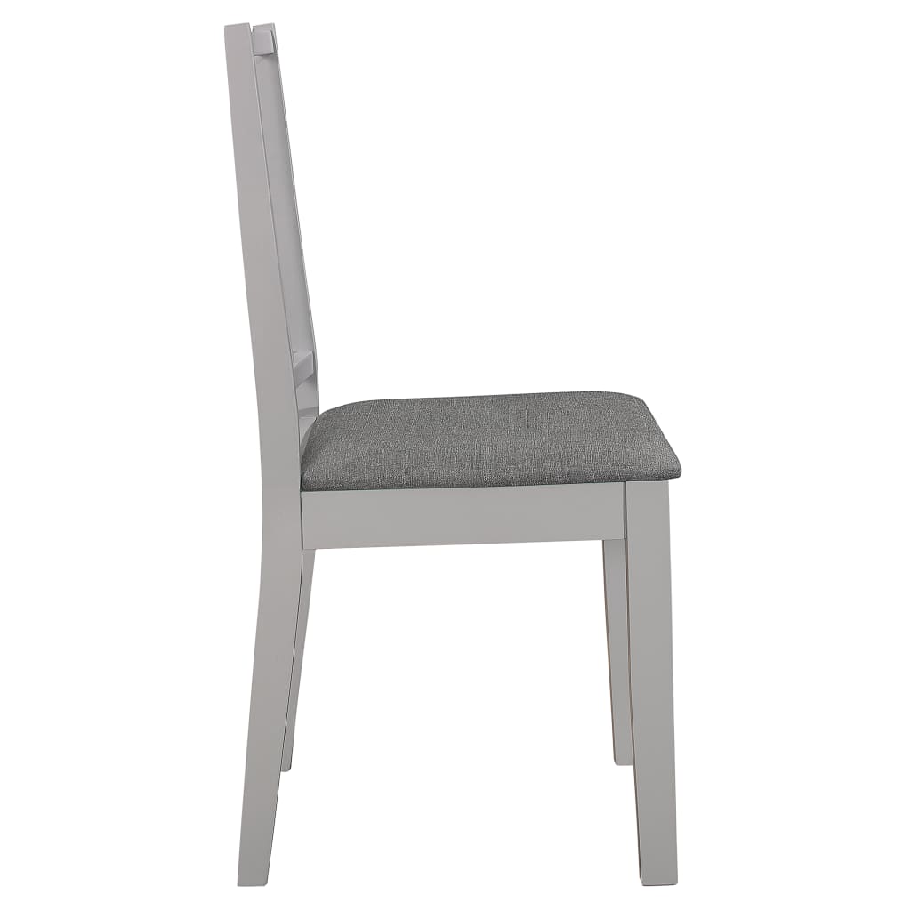 Chaises à manger avec coussins lot de 2 gris bois solide - XIOS