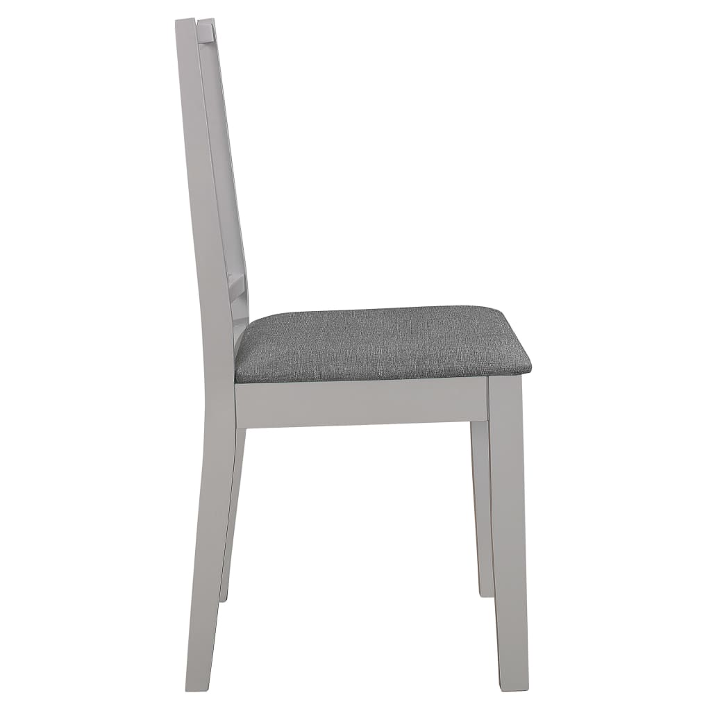 Chaises à manger avec coussins lot de 4 gris bois solide - XIOS