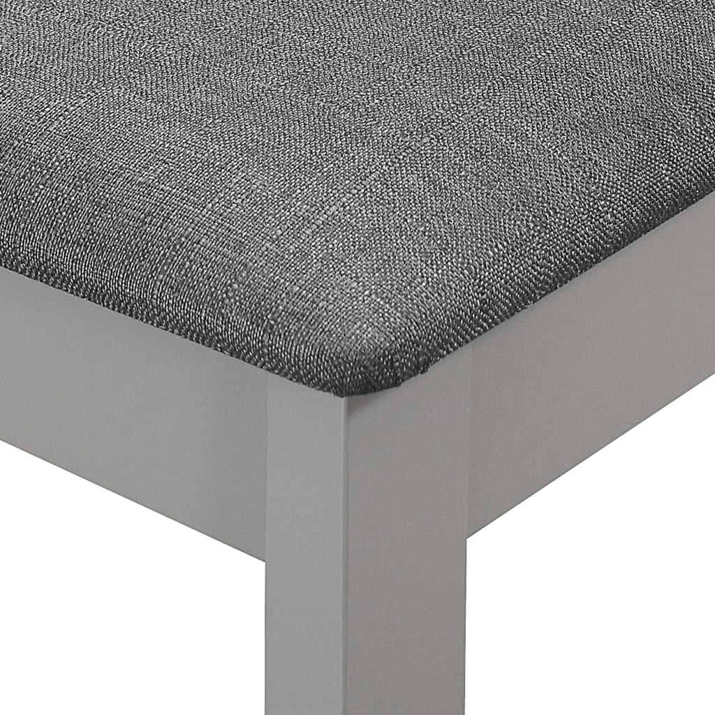 Chaises à manger avec coussins lot de 4 gris bois solide - XIOS