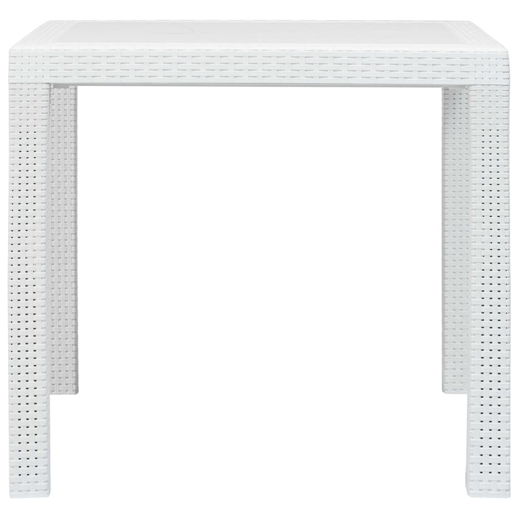 Ensemble à manger d'extérieur 5pcs Plastique Blanc Aspect rotin