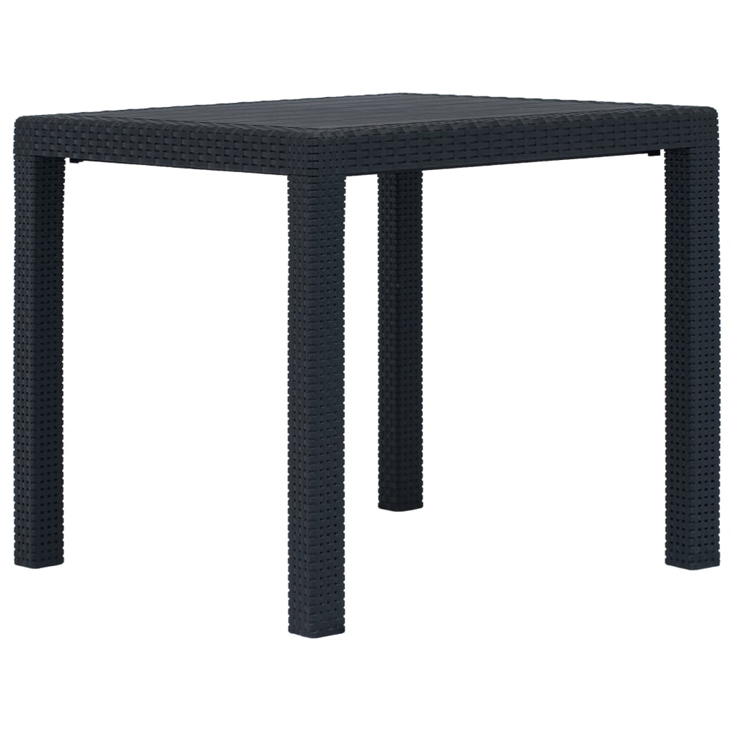 Ensemble à manger d'extérieur 5 pcs Plastique Aspect de rotin