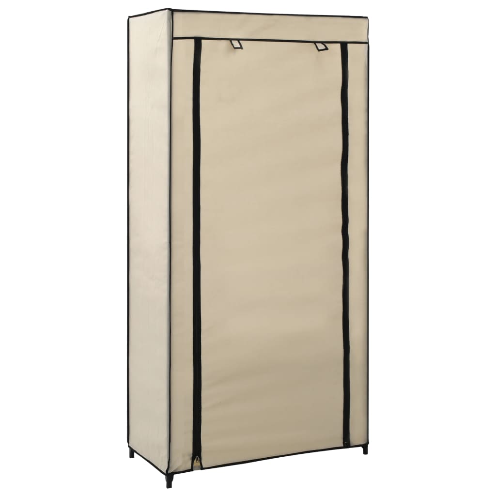 Armoire à chaussures avec housse Crème 58x28x106 cm Tissu - XIOS