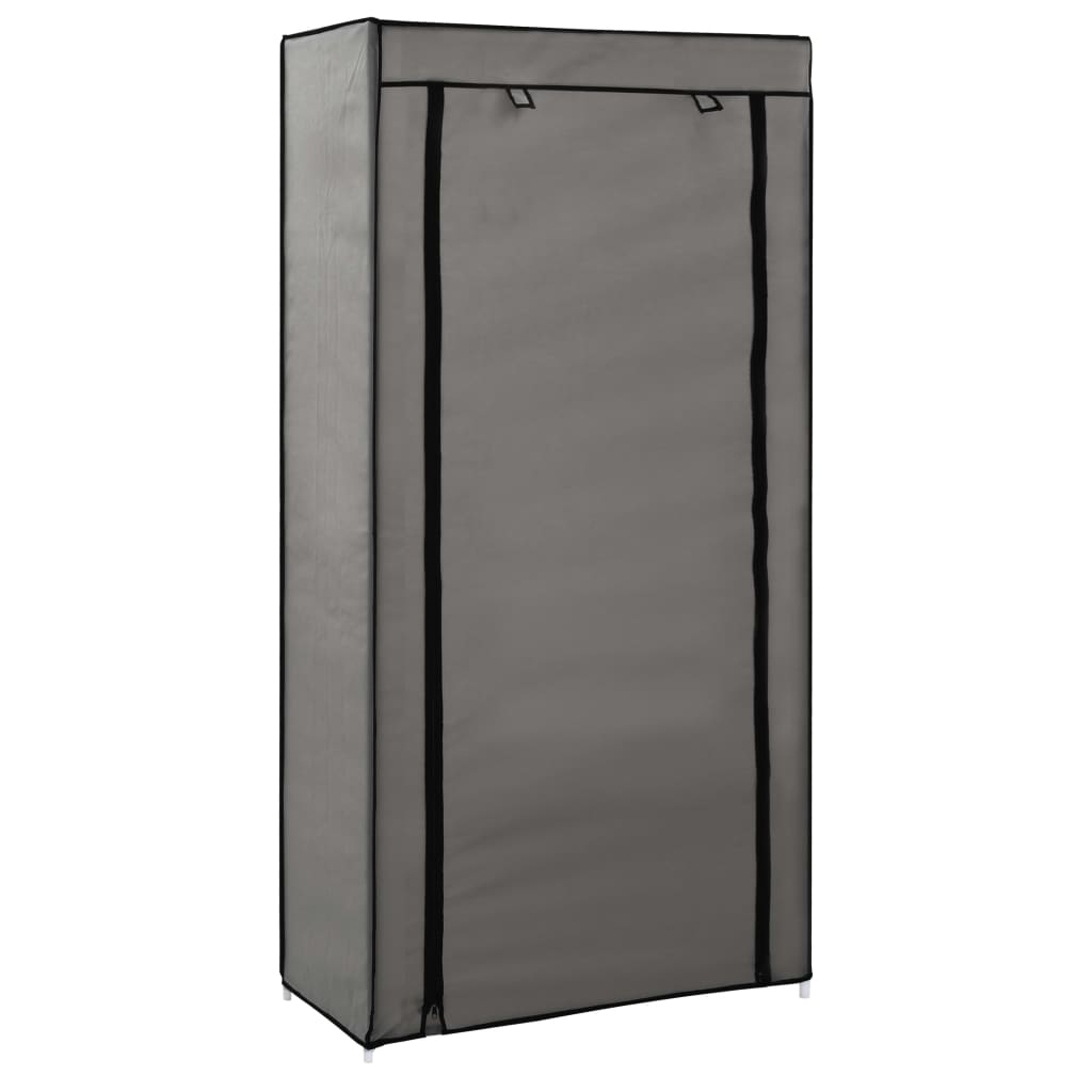 Armoire à chaussures avec housse Gris 58x28x106 cm Tissu - XIOS