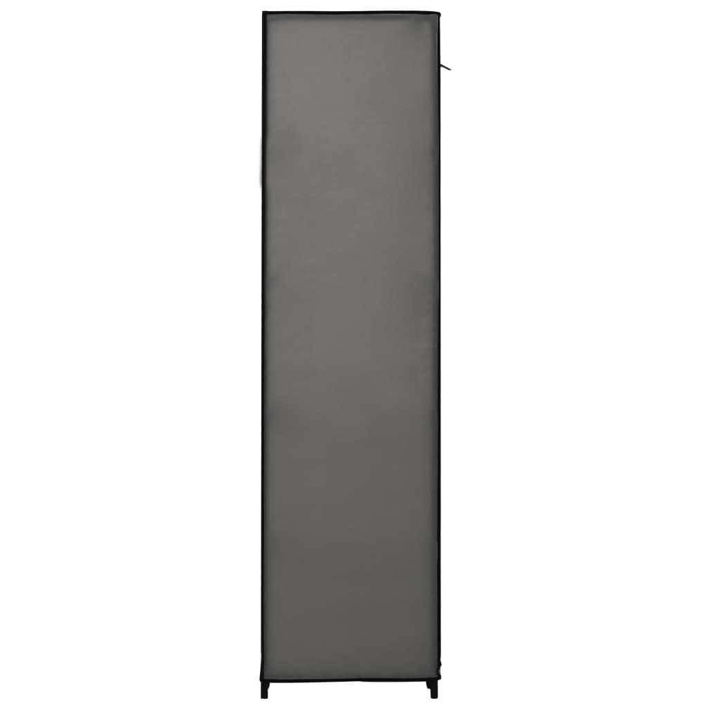 Armoire avec compartiments et tiges Gris 150x45x176 cm Tissu - XIOS
