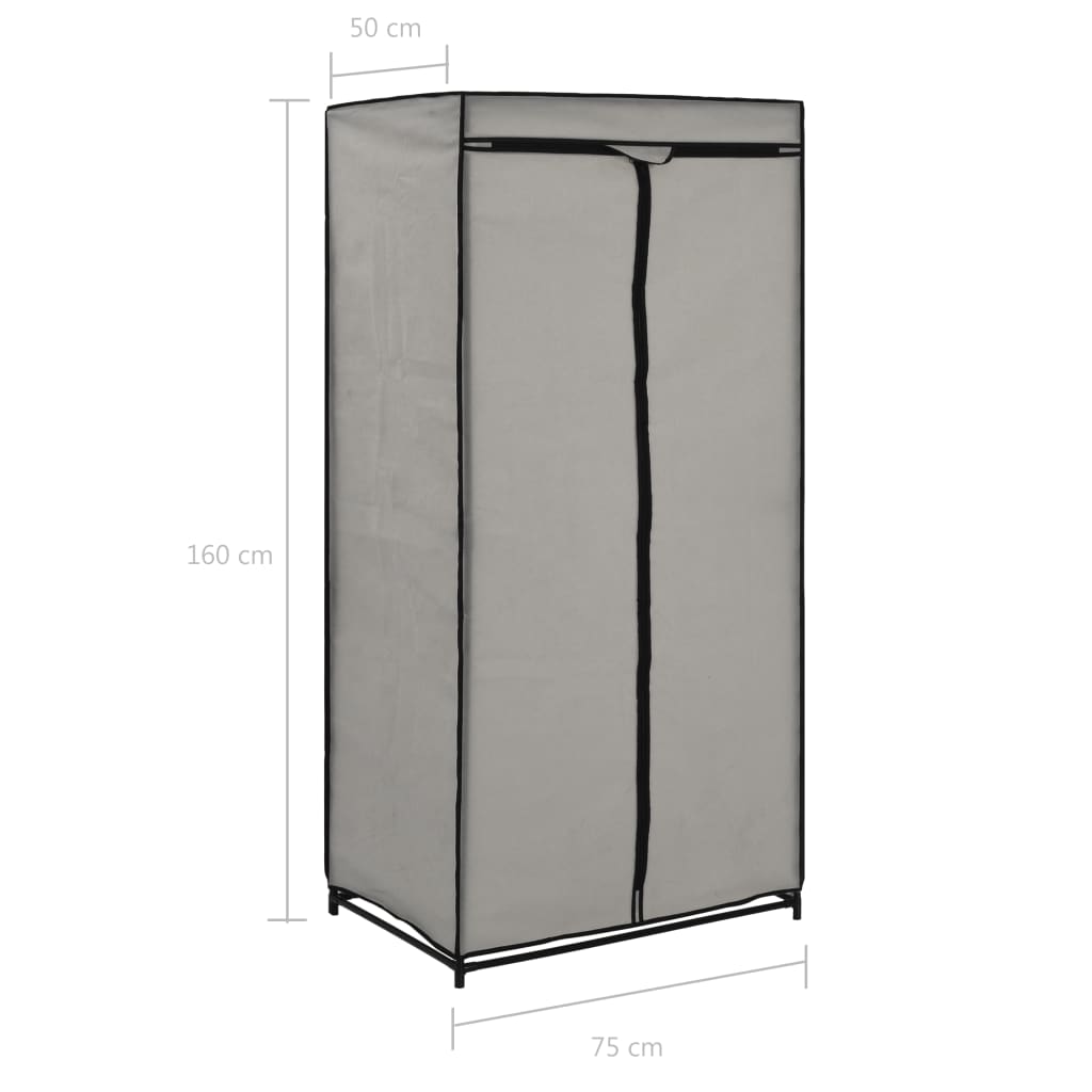 Garde-robe Gris 75x50x160 cm - XIOS