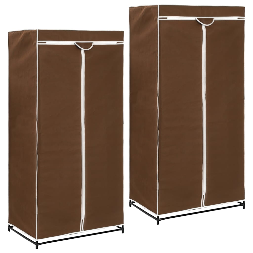 2 pcs Garde-robes Marron 75x50x160 cm - XIOS