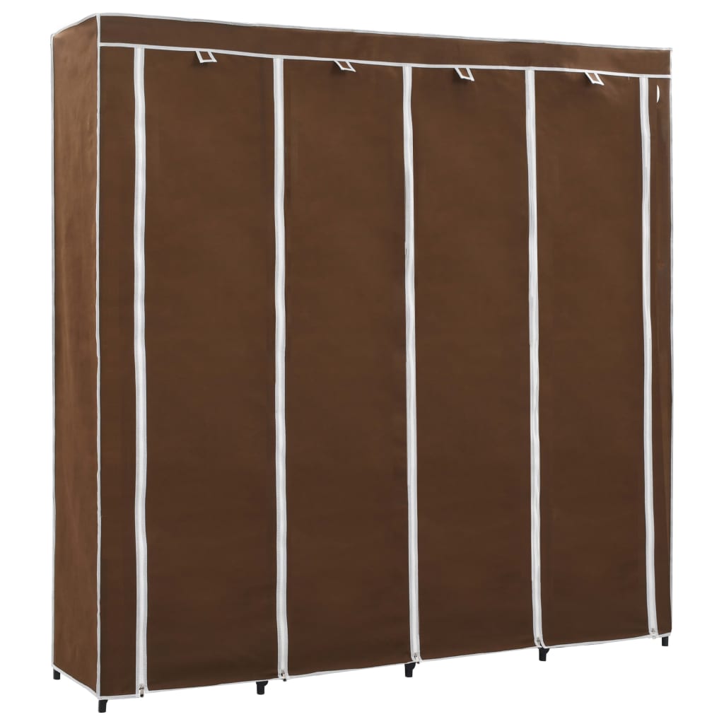 Garde-robe avec 4 compartiments Marron 175x45x170 cm - XIOS