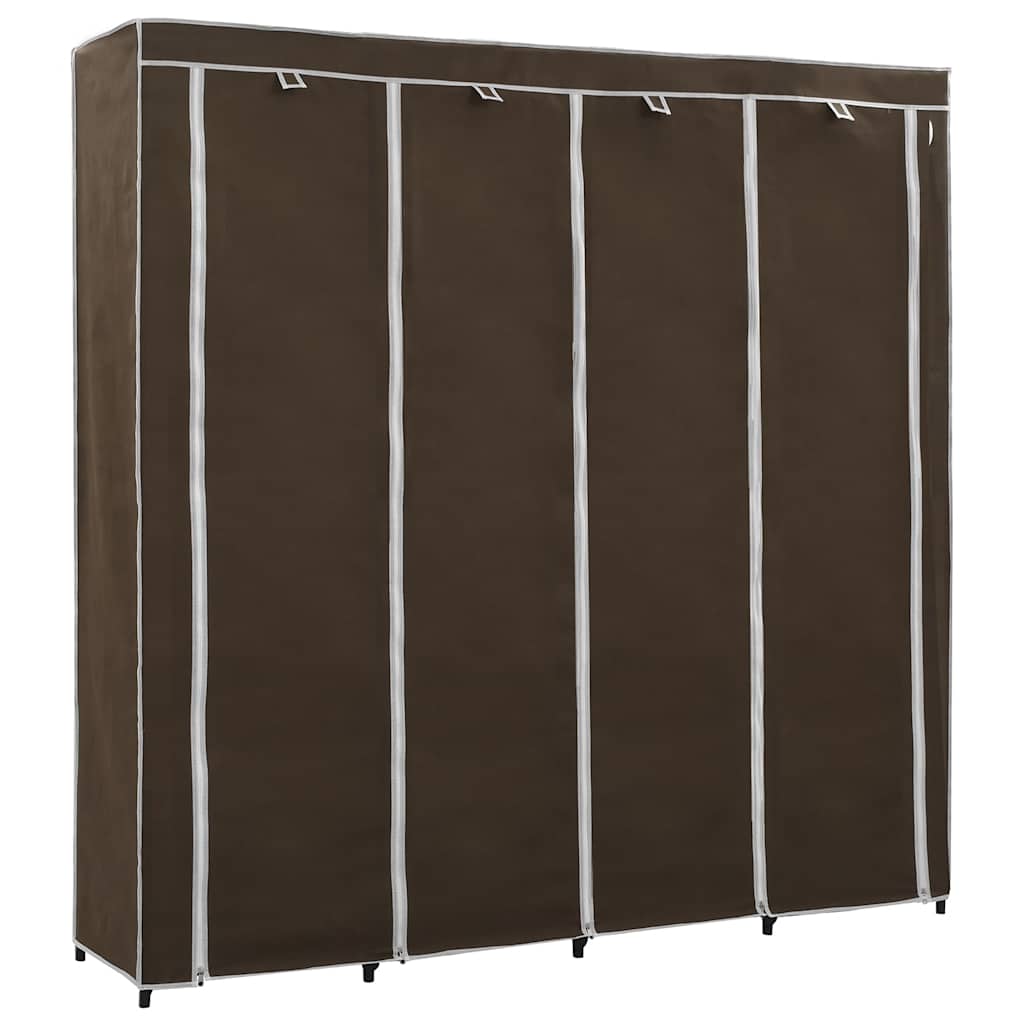 Garde-robe avec 4 compartiments Marron 175x45x170 cm - XIOS