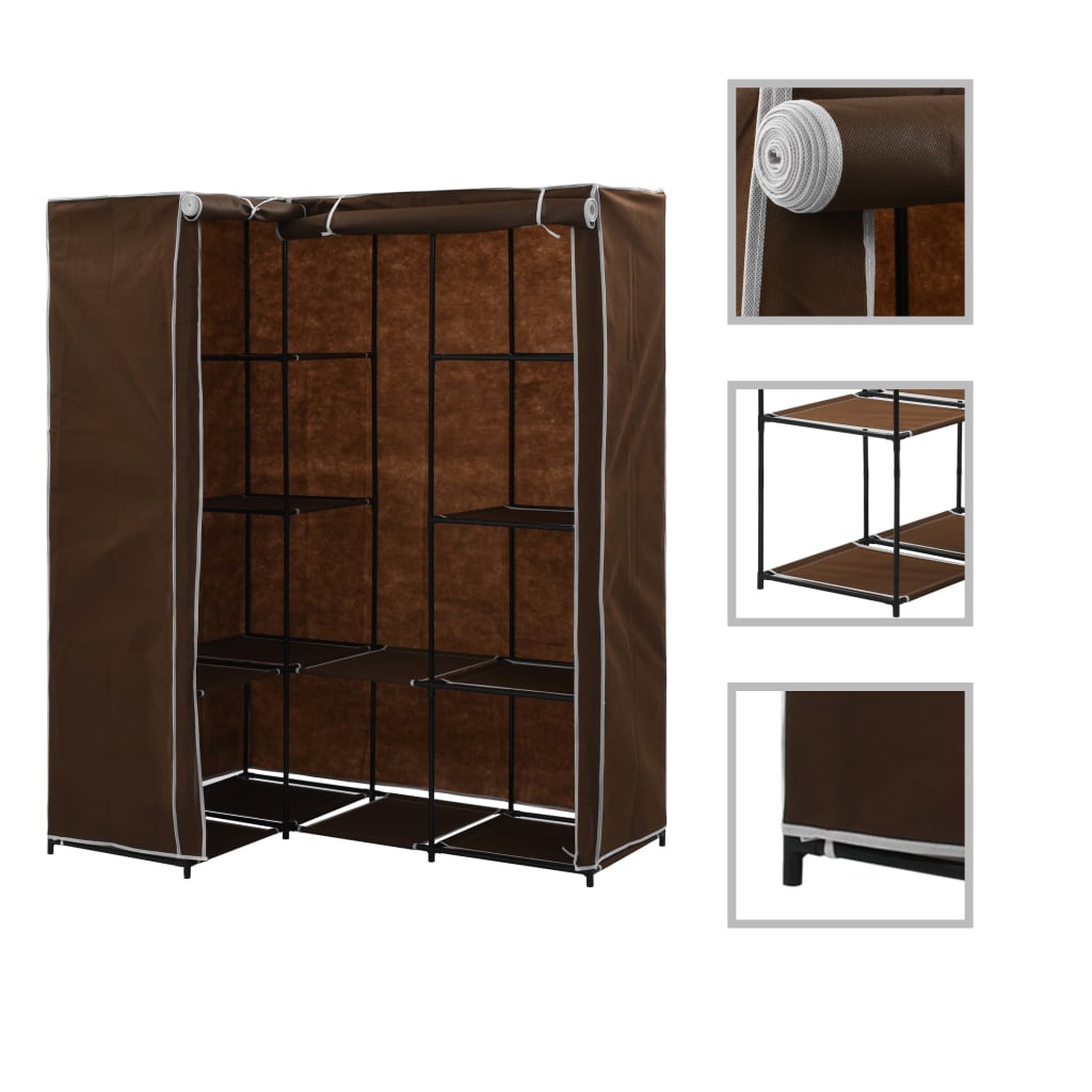 Garde-robe d'angle Marron 130x87x169 cm - XIOS