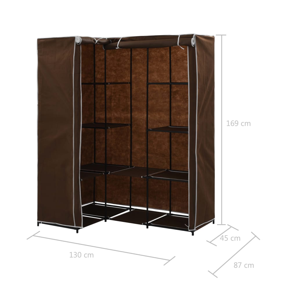Garde-robe d'angle Marron 130x87x169 cm - XIOS
