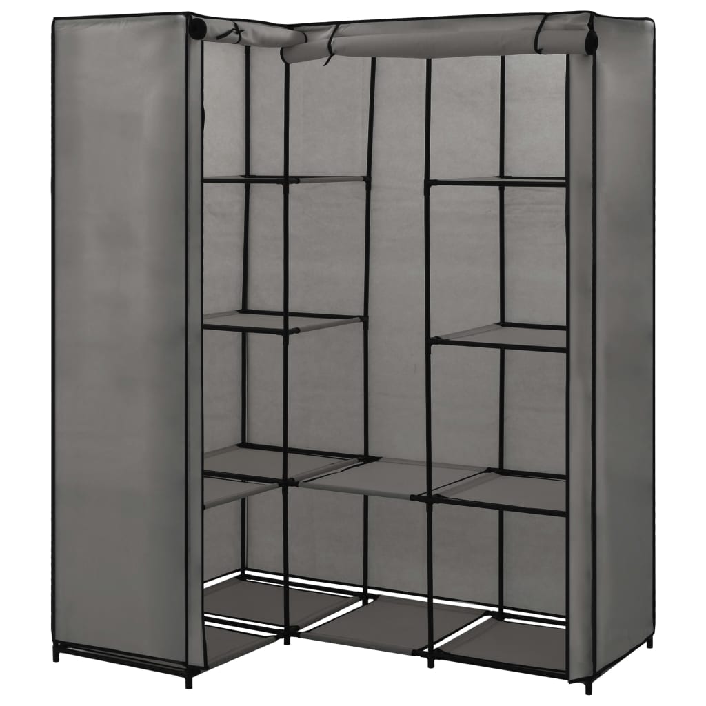Garde-robe d'angle Gris 130 x 87 x 169 cm - XIOS