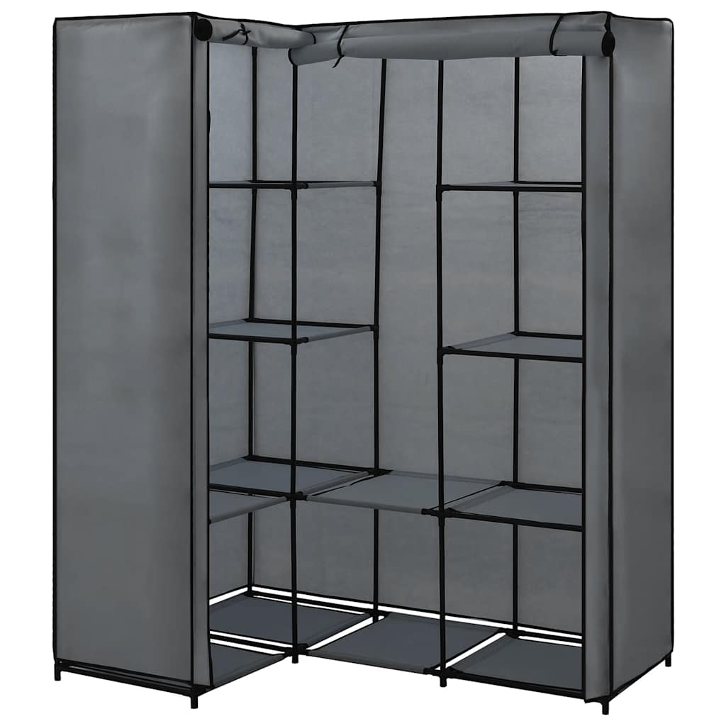 Garde-robe d'angle Gris 130 x 87 x 169 cm - XIOS