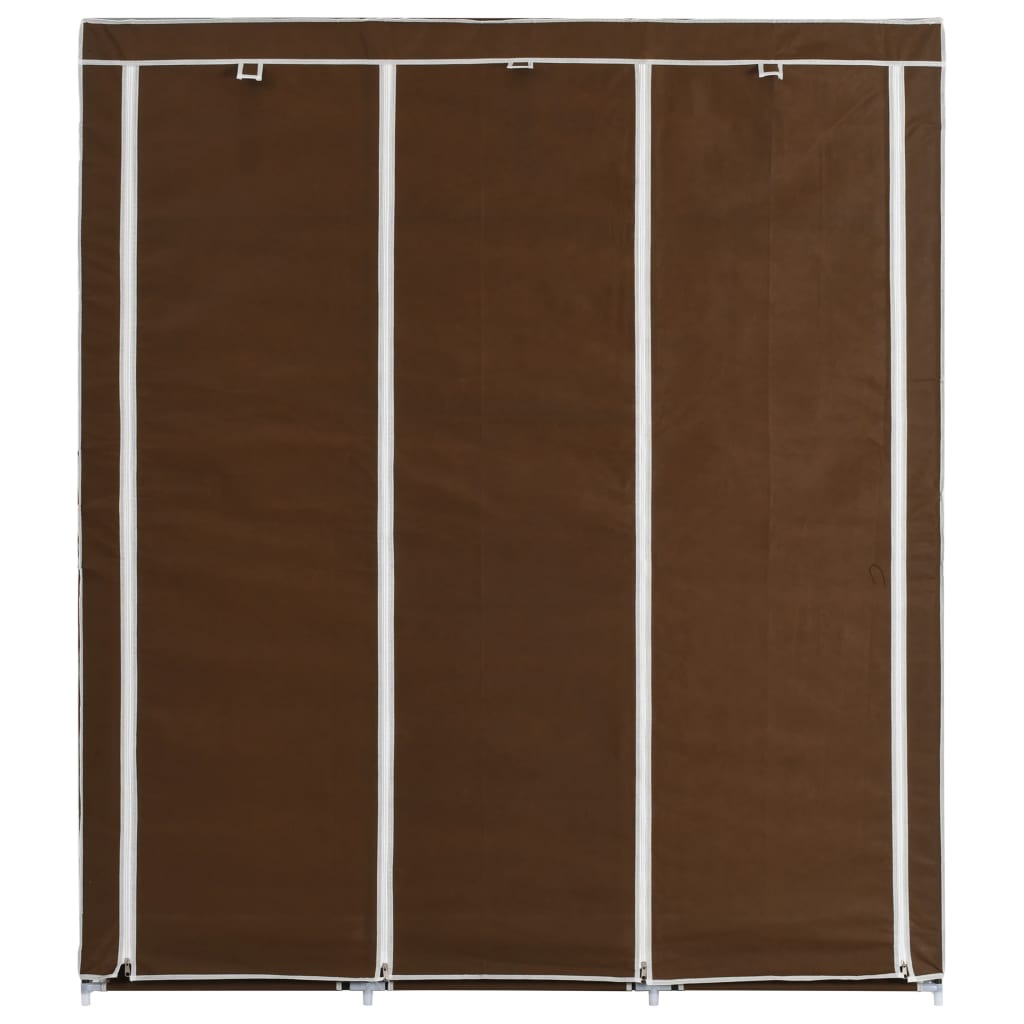 Armoire avec compartiments et barres Marron 150x45x175 cm Tissu - XIOS