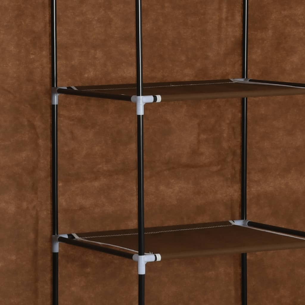 Armoire avec compartiments et barres Marron 150x45x175 cm Tissu - XIOS