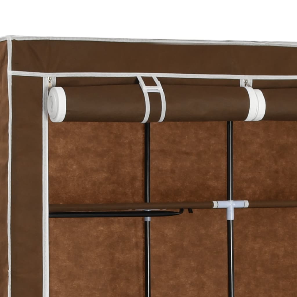 Armoire avec compartiments et barres Marron 150x45x175 cm Tissu - XIOS
