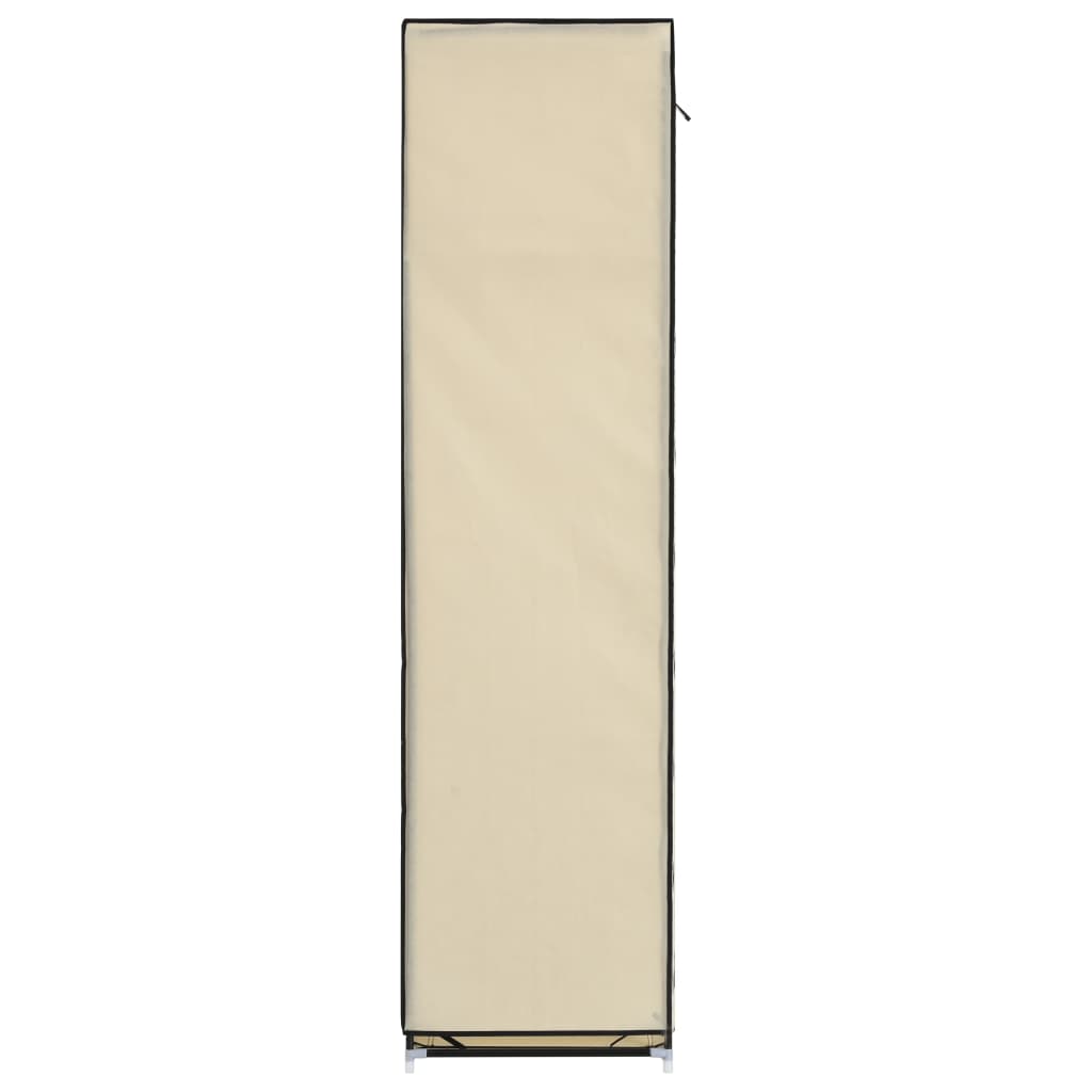 Armoire avec compartiments et barres Crème 150x45x175 cm Tissu - XIOS