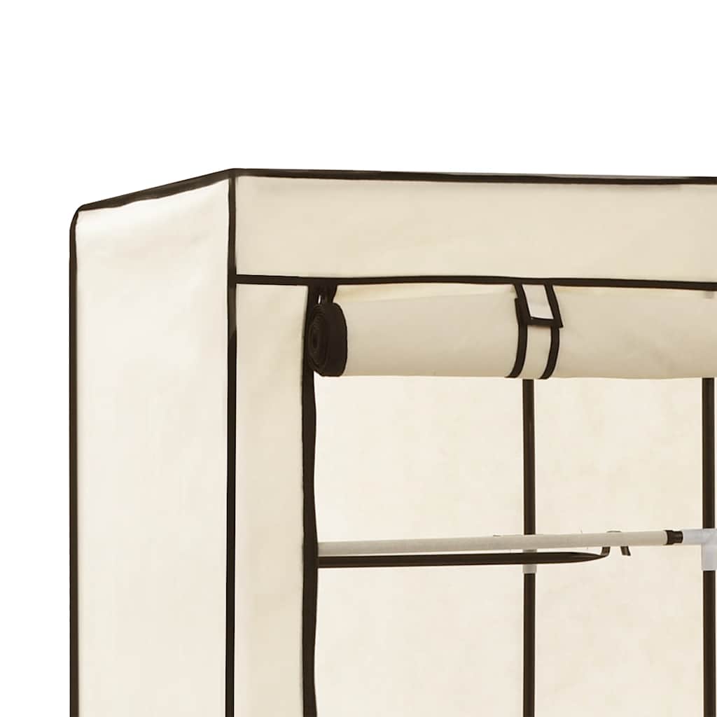 Armoire avec compartiments et barres Crème 150x45x175 cm Tissu - XIOS