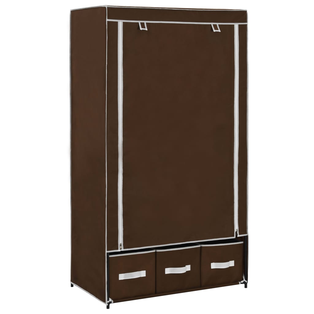 Garde-robe Marron 87x49x159 cm Tissu - XIOS