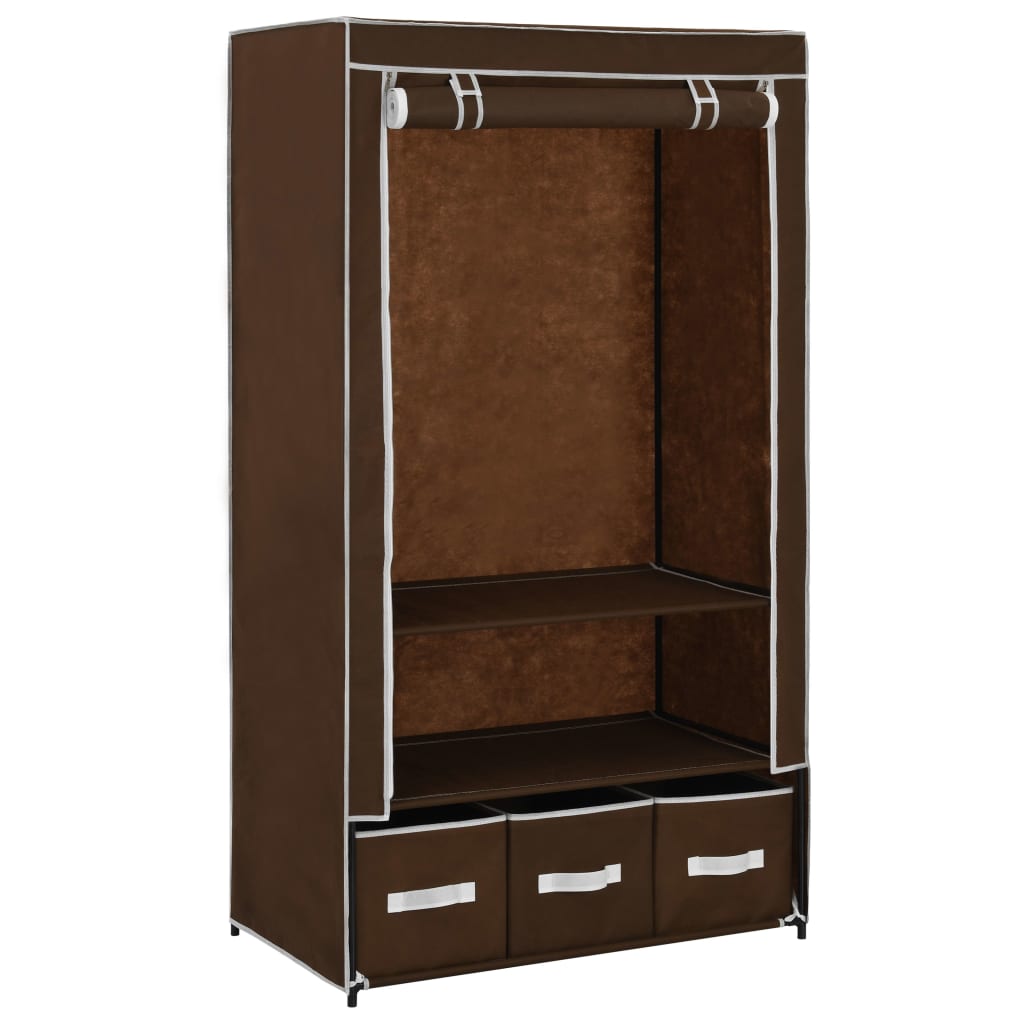 Garde-robe Marron 87x49x159 cm Tissu - XIOS