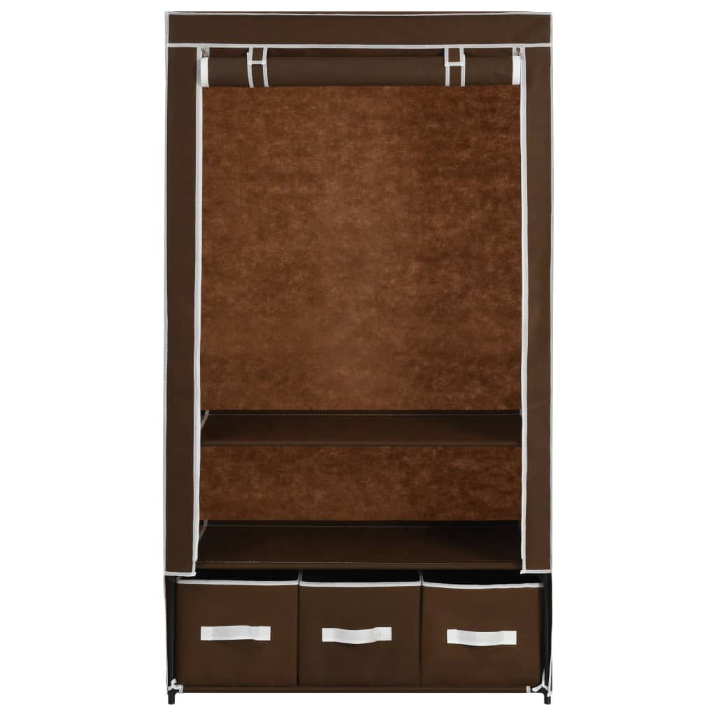 Garde-robe Marron 87x49x159 cm Tissu - XIOS