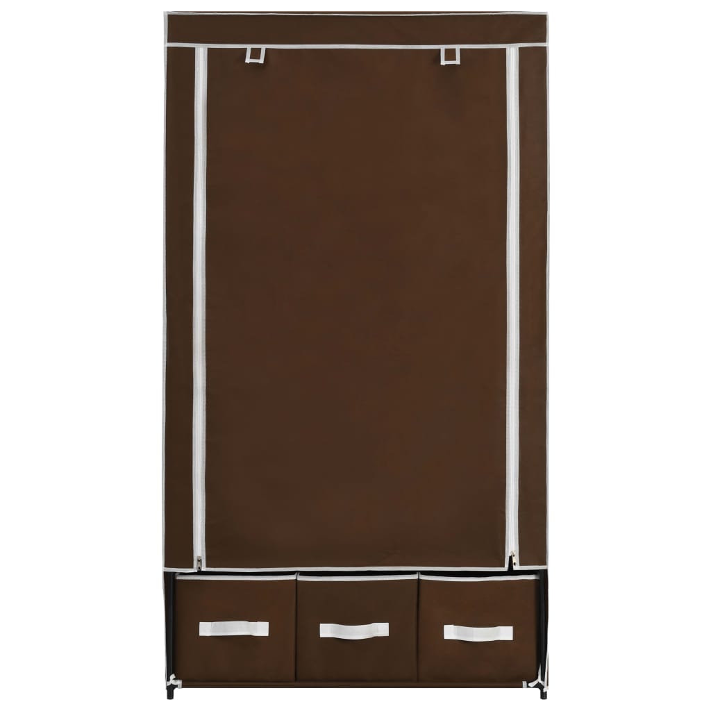 Garde-robe Marron 87x49x159 cm Tissu - XIOS